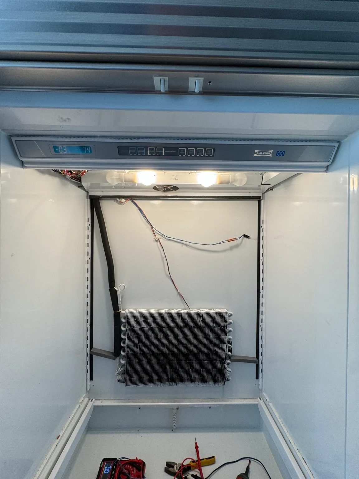 Sub-Zero 650 evaporator with heavy frost during cooling diagnosis